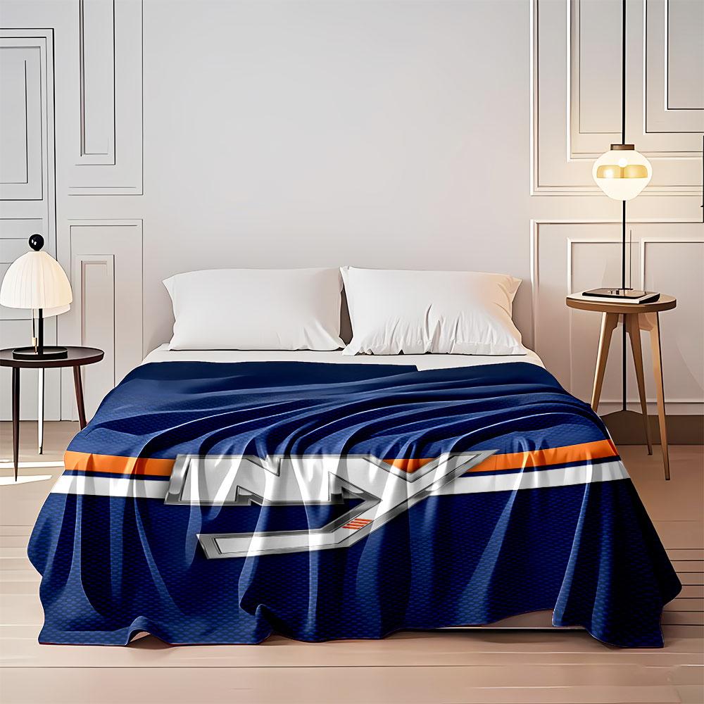 Hockey Stick and NY Logo Design print blanket soft and cozy perfect for the living room bed sofa or a nap,gift