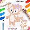 LinaBell Oil Painting Handmade Painting Kit Diy Home Room Decoration Gift