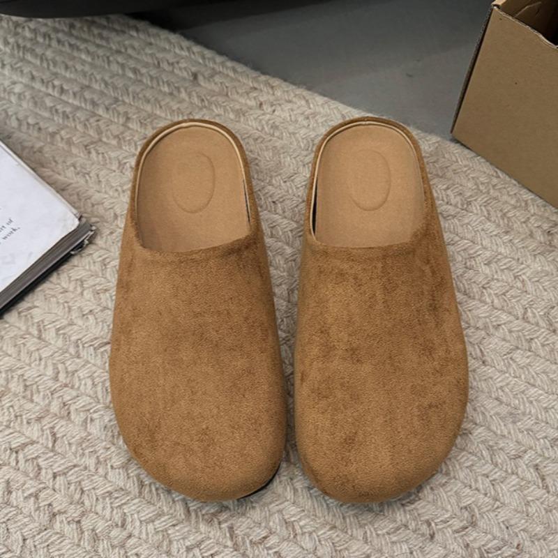Fashion 2025 New Flats Women Mules Shoes Designer Suede Woman Shoes Summer Fashion Casual Sandals Walking Classical Zapatillas De Mujer