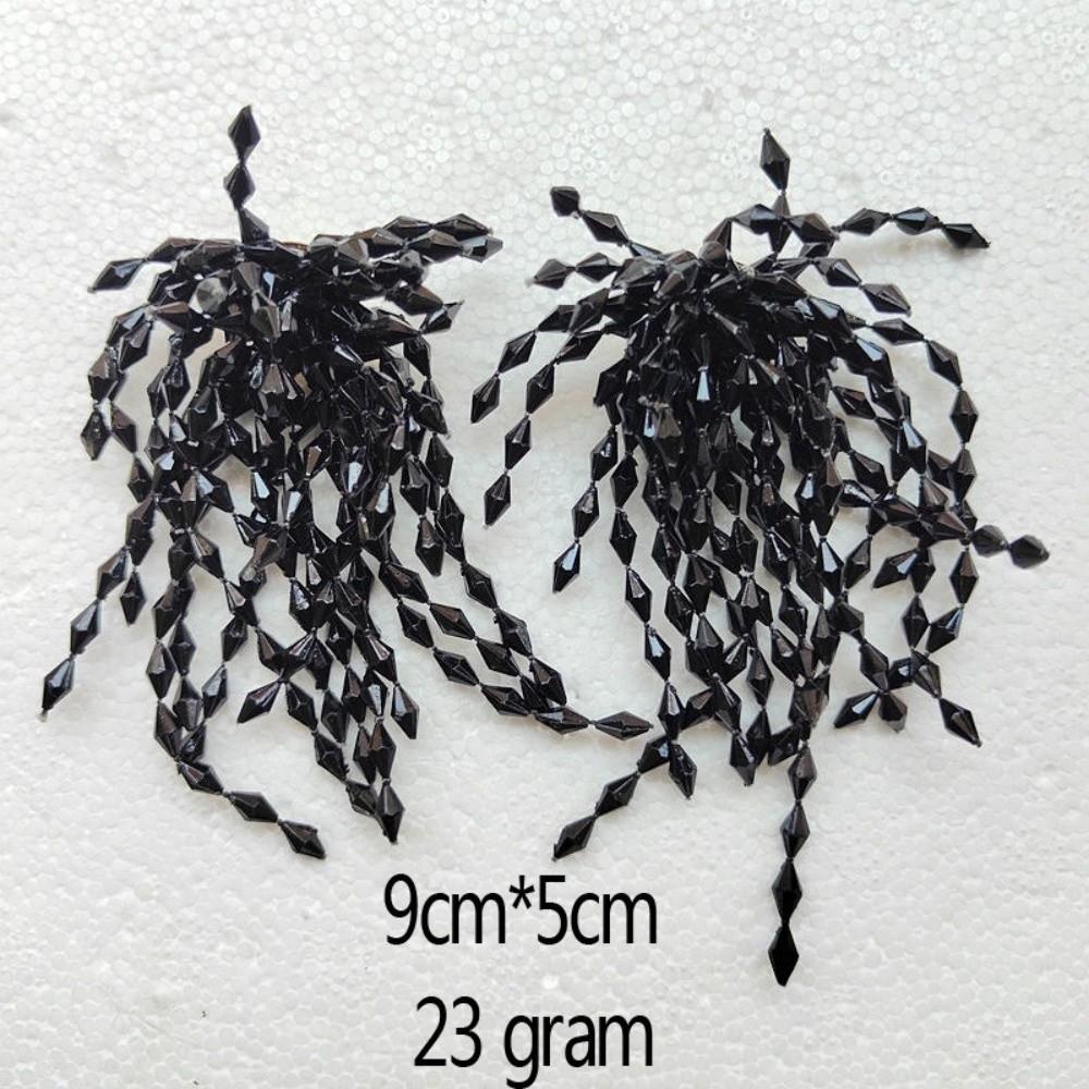 1Pair Ear Jewelry Flower Tassel Earrings Exaggerated Beads Earrings Fashion Explosion Earrings