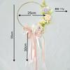 Artificial Rose Floral Hoop Wreath Round Frame Garland Backdrop Door Valentine for