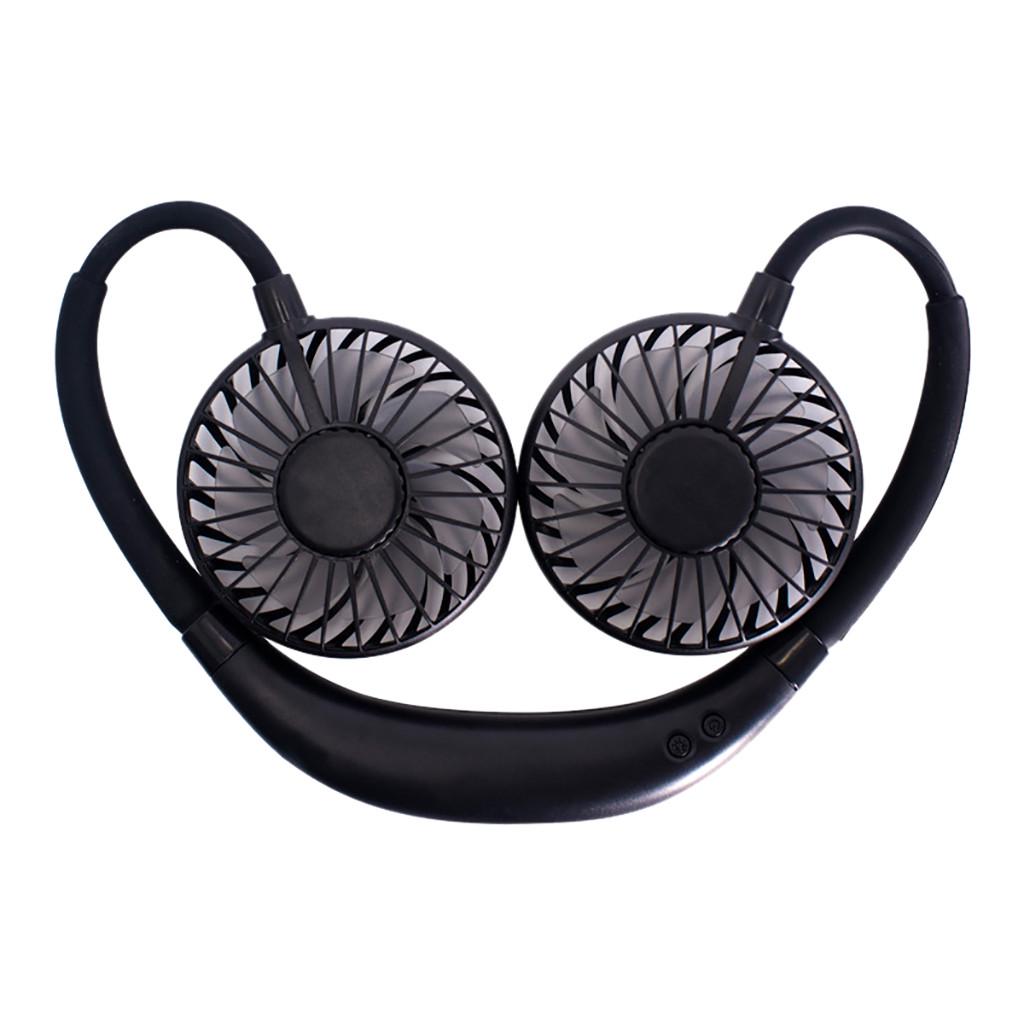 USB LED Light Rechargeable Neckband Lazy Neck Hanging Style   Fan
