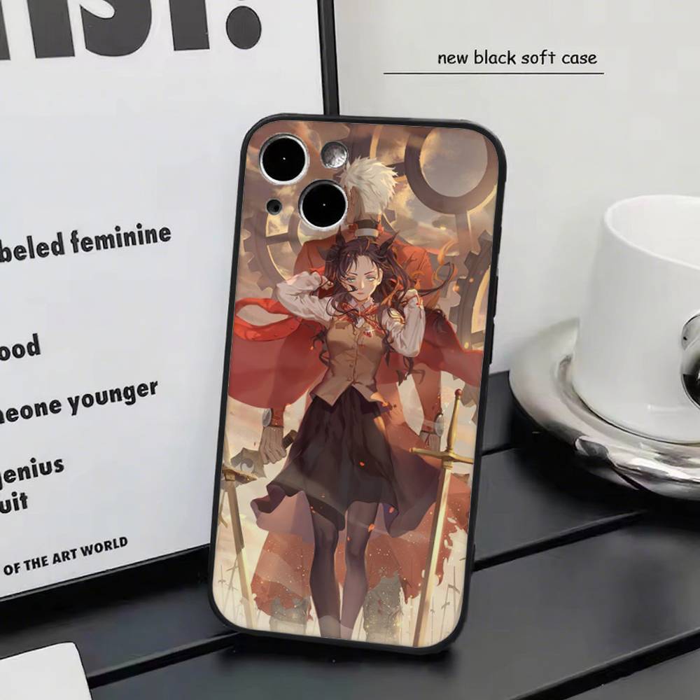Fate Stay Night For IPhone 17 Air 16 15 14 13 12 11 Pro Black Soft Cover Phone Case