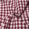 VONDA Womens V Neck Short Sleeve Casual Gingham Plaid Loose Long Wide Leg Jumpsuit Rompers
