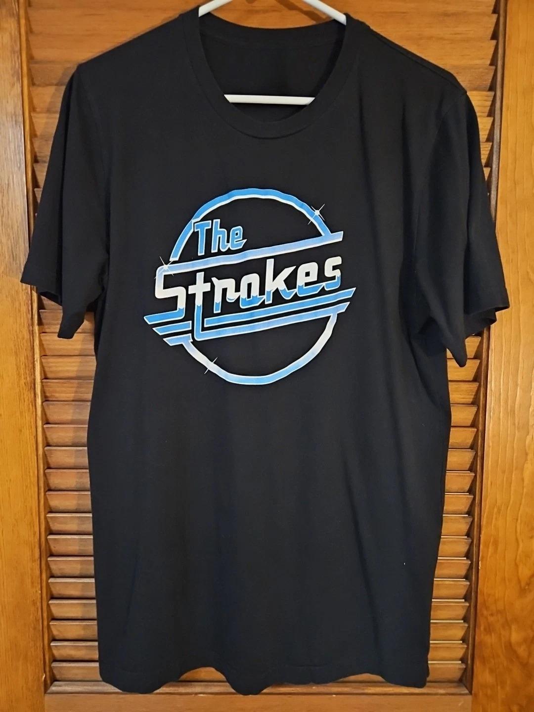 

Summer Men s Pure Cotton Vintage The Strokes T-shirt Casual Stylish Loose and Breathable Suitable for Everyday Wear S разноцветный