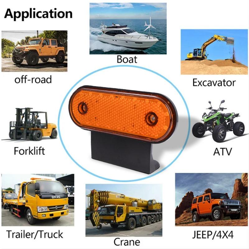 1/4pcs Led Side Marker Light Truck  Clearance Lamp Tail Light 12V 24V Trailer Camion Warning Light Lamps