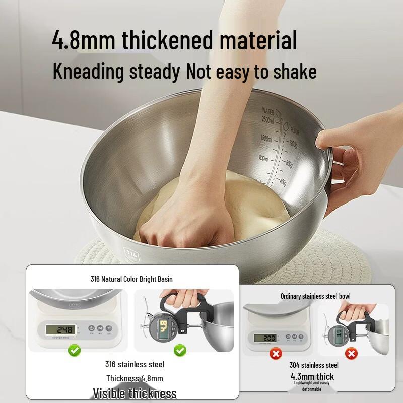 COOKER KING 316 Stainless Steel Multi-Purpose Mixing Bowl
