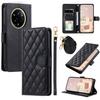 For Realme 14 Pro 5G Case Wallet Rhombus Grid PU Leather Phone Cover