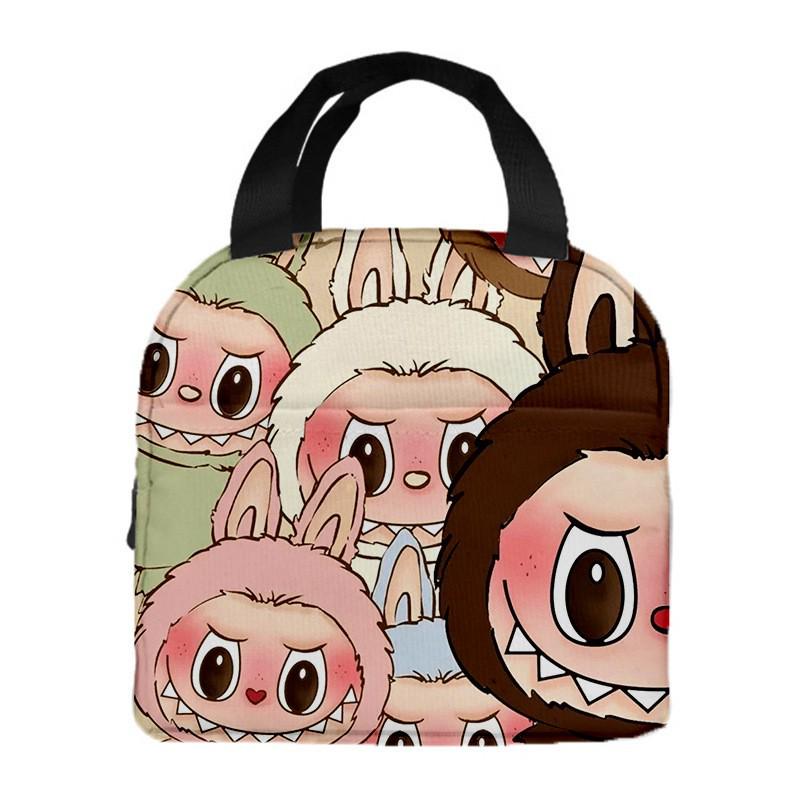 Labubu Cartoon Lunch Tote: Insulated Aluminum Foil Bento Bag for Students  5371