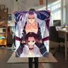 1PC Shaman King Print Flannel Blanket, High Quality Comfortable for All Seasons, Home Decor, Warmth and Comfort, Perfect for Christmas Gifts154