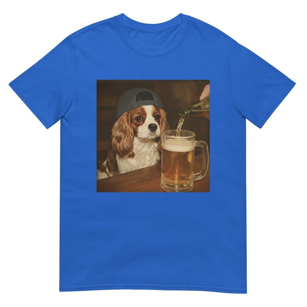 Cavalier King Charles Drinking Beer Funny Dog Meme TShirt