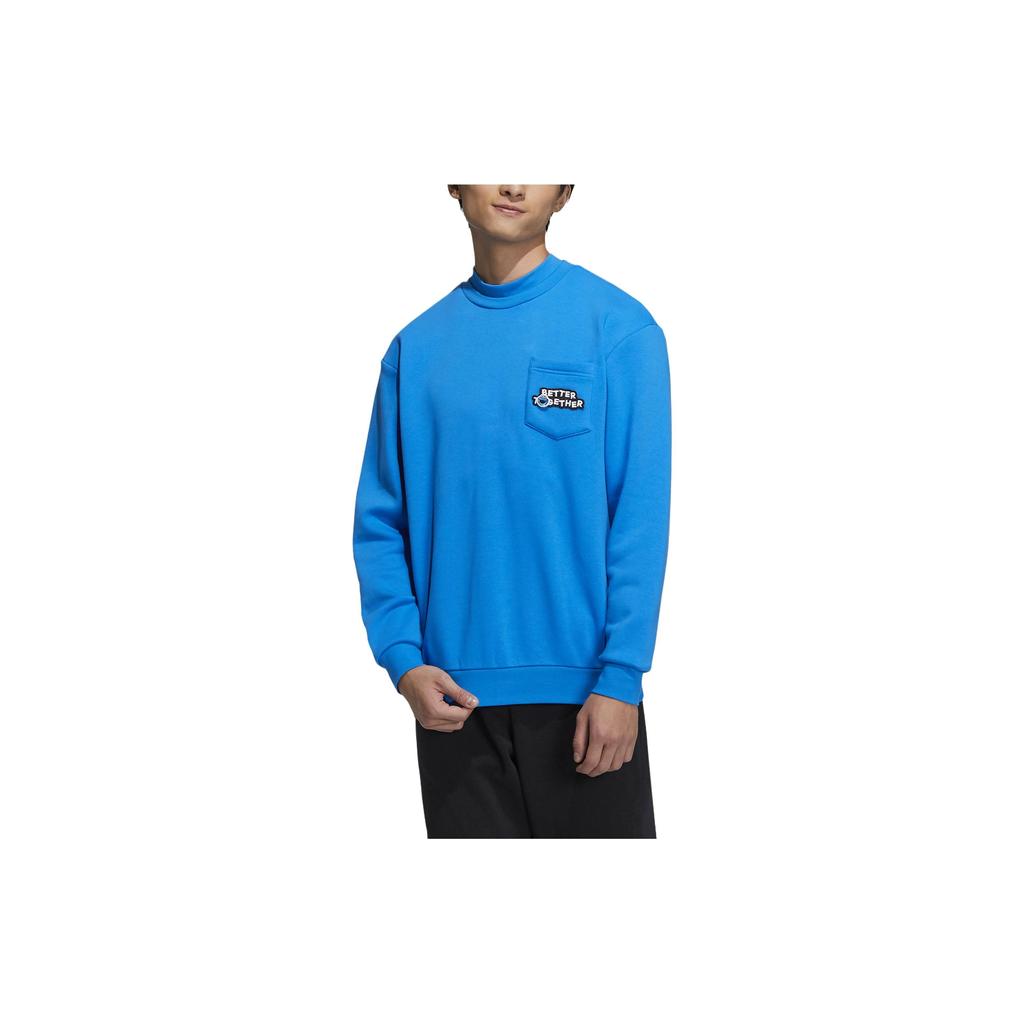 adidas Besticktes Rundhals-Sweatshirt Unisex Sweatshirt Blau HD7289