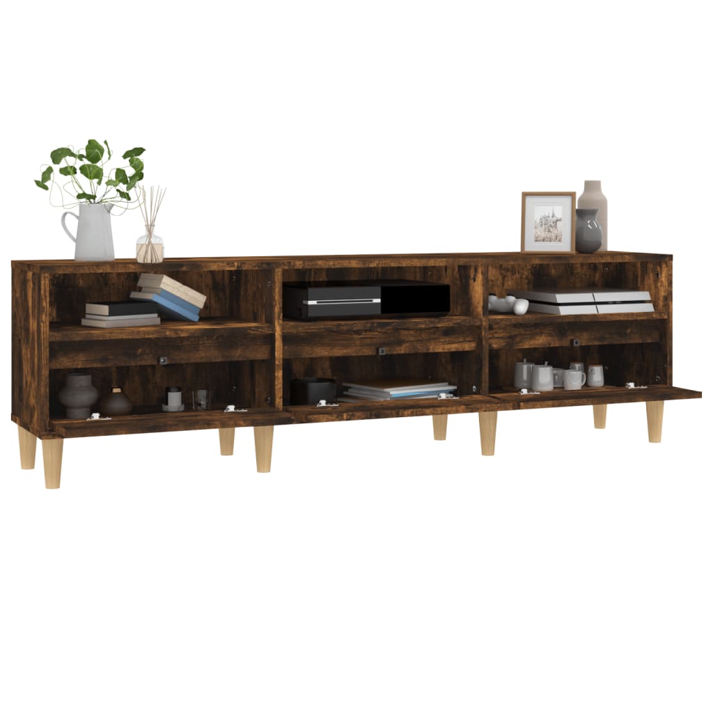 TV Cabinet Smoked Oak 150 x 30 x 44.5 cm Particleboard