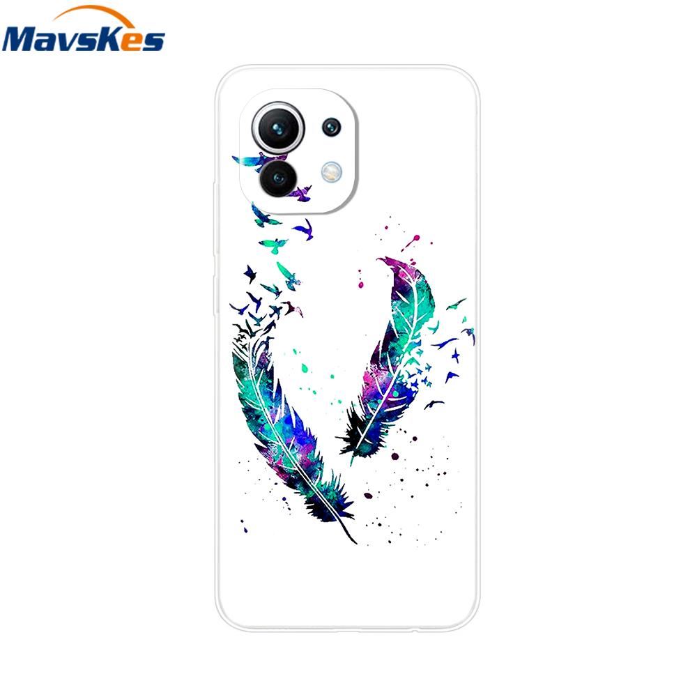 Case For Xiaomi 11 Lite NE 5G Soft TPU Silicone Cover For Xiaomi Mi 11 Lite Mi11 Lite Cases For Xiomi Mi 11 Funda Fashion Bumper