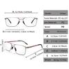 1/3 Pairs Photochromic Anti Blue Light Reading Glasses Metal Frame Rectangular Presbyopic Eyewear for Grandparents
