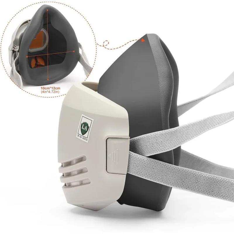 Industrial Dust Mask Reusable with Filter Cotton Dust Respirator Half-face Industrial Anti-smog Safety Gas Mask