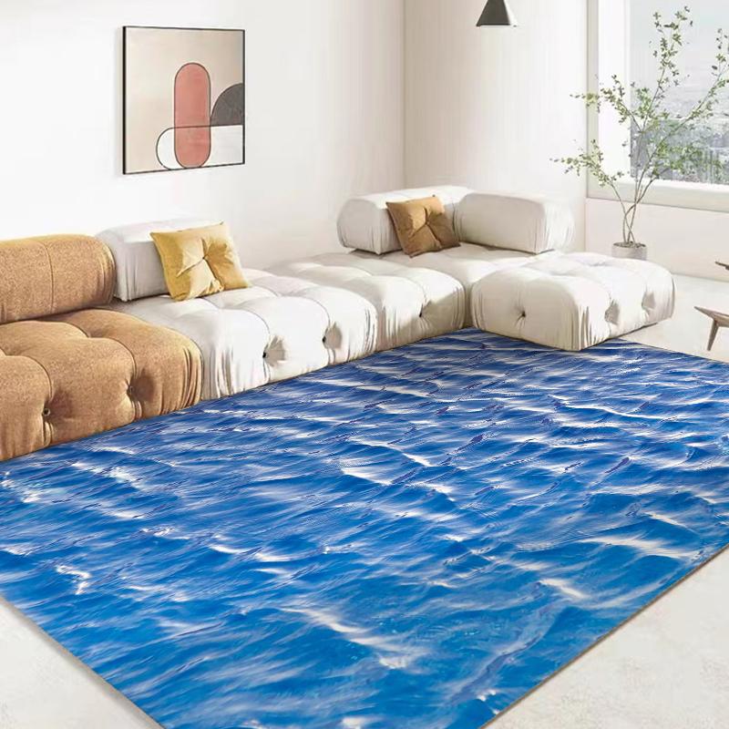 3D Ocean Sea Water Rug Sea Carpet for Living Room Rugs Home Floor Decor Living Room Child Play Mats Decoration Hotel Lounge Mat