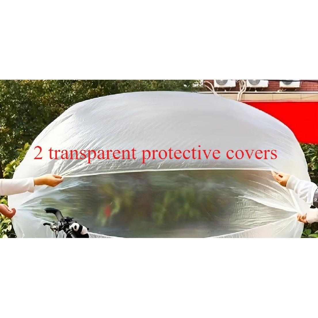 2pcs Hot Style Universal bicycle cover, durable transparent cover, mountain road bicycle dustproof waterproof dustproof sun rain 2pcs Transparent