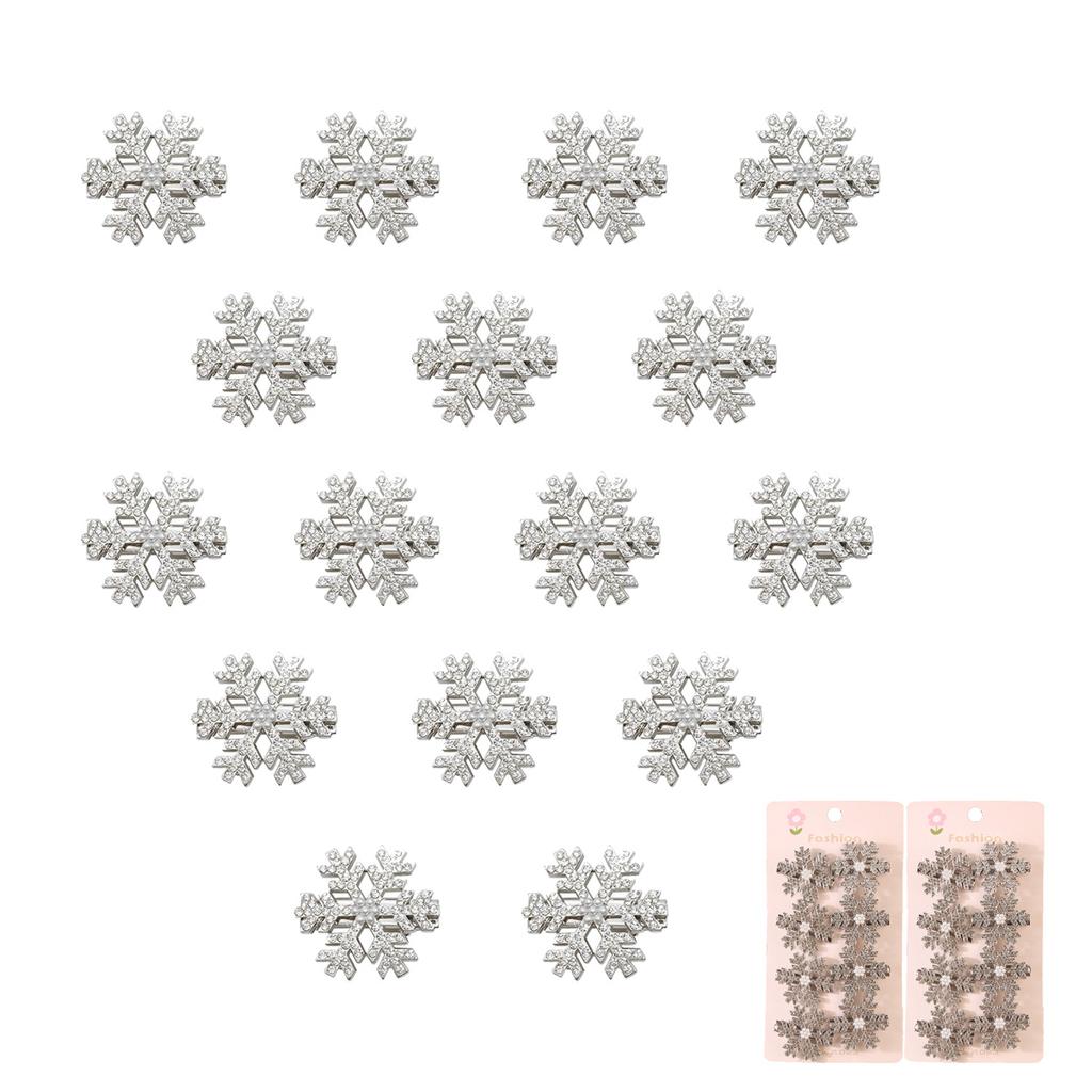 Super Flash High-end Diamond-studded Christmas Snowflake Hairpin Full of Diamond Metal Bangs Clip Hairpin Hair Accessories