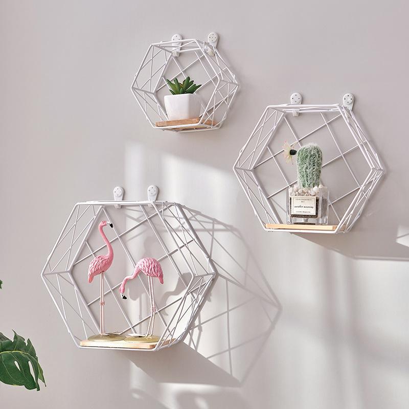 3PCS Iron Shelf Plant Stand Bookshelf Living Room Display Shelf Wall Organizer Storage Rack Display Cabinet Home Furniture