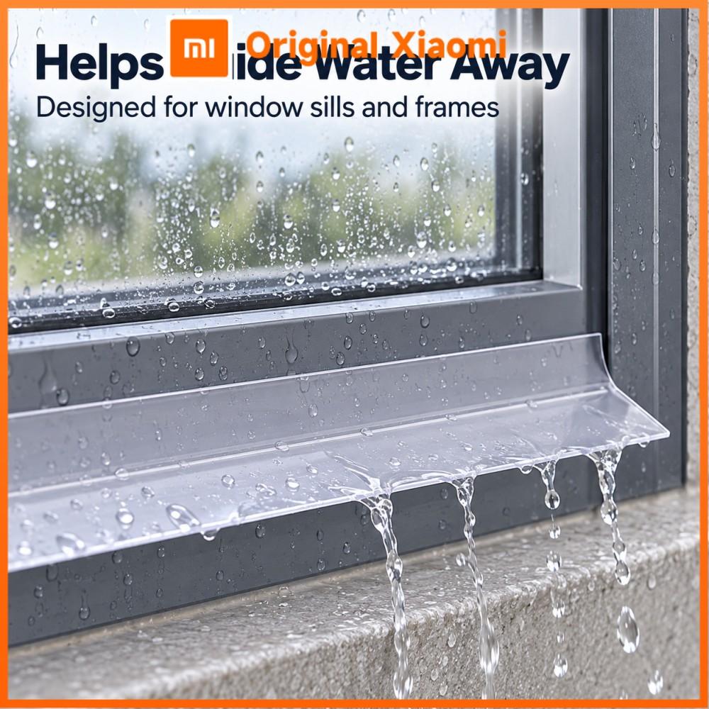 Xiaomi 1M Bendable Door Rain Drip Guard Self-adhesive Flexible Rubber Tilted Style Over Door and Window Drip Cap Rain Black Transparent