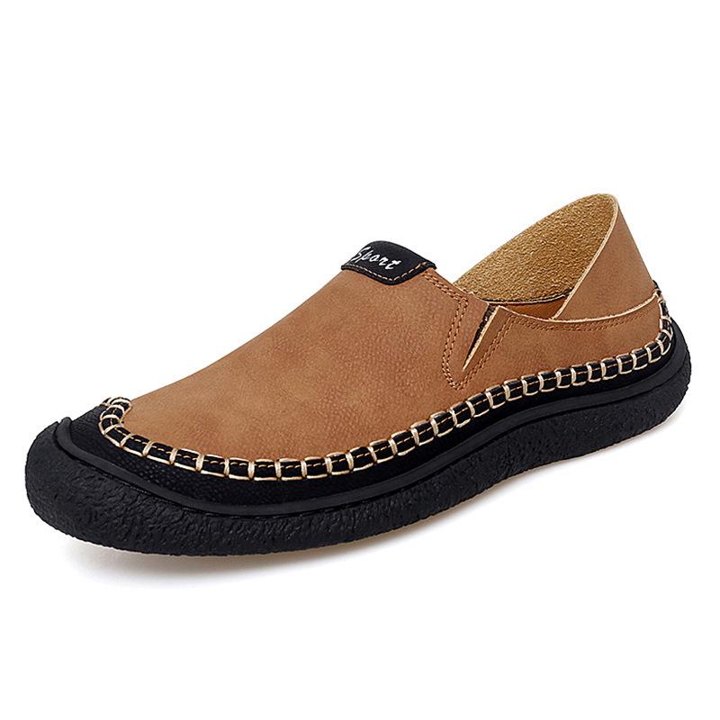 96665 Men s British Casual Slip-On Loafers - Cross-Border Large Size Lazy Shoes 39