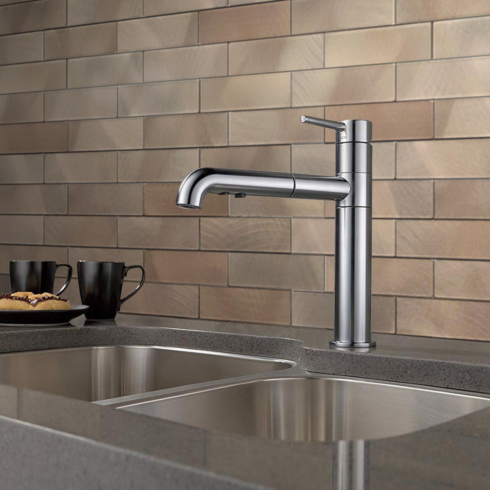 

Наклейки на бронзовую плитку, металлическую самоклеящуюся настенную плитку, наклеиваемую на плитку для стен кухни, ванной комнаты, мозаичную плитку 12x12,8 дюйма, 5 листов