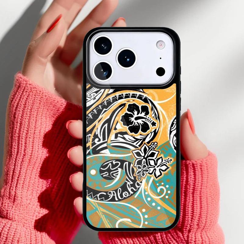 Maori Polynesian Samoan Tribal Soft Phone Case for iPhone 17 16 15 14 13 Pro Max Back Cover for 12 11 Pro Coque