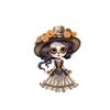 Halloween Terrifying Painted Girl Acrylic Flat Surface Pendant For Decor