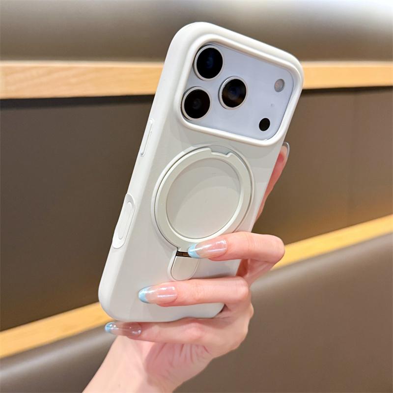 Liquid Silicone Magnetic Ring Stand Phone Case For iPhone 17 Pro Max Air 14 15 Plus 11 12 13 16 Pro For Magsafe Protection Cover