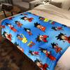 1PC Son Goku  Print Flannel Blanket, High Quality All Seasons, Home Decor, Warmth and Comfort, Perfect for Christmas Gifts