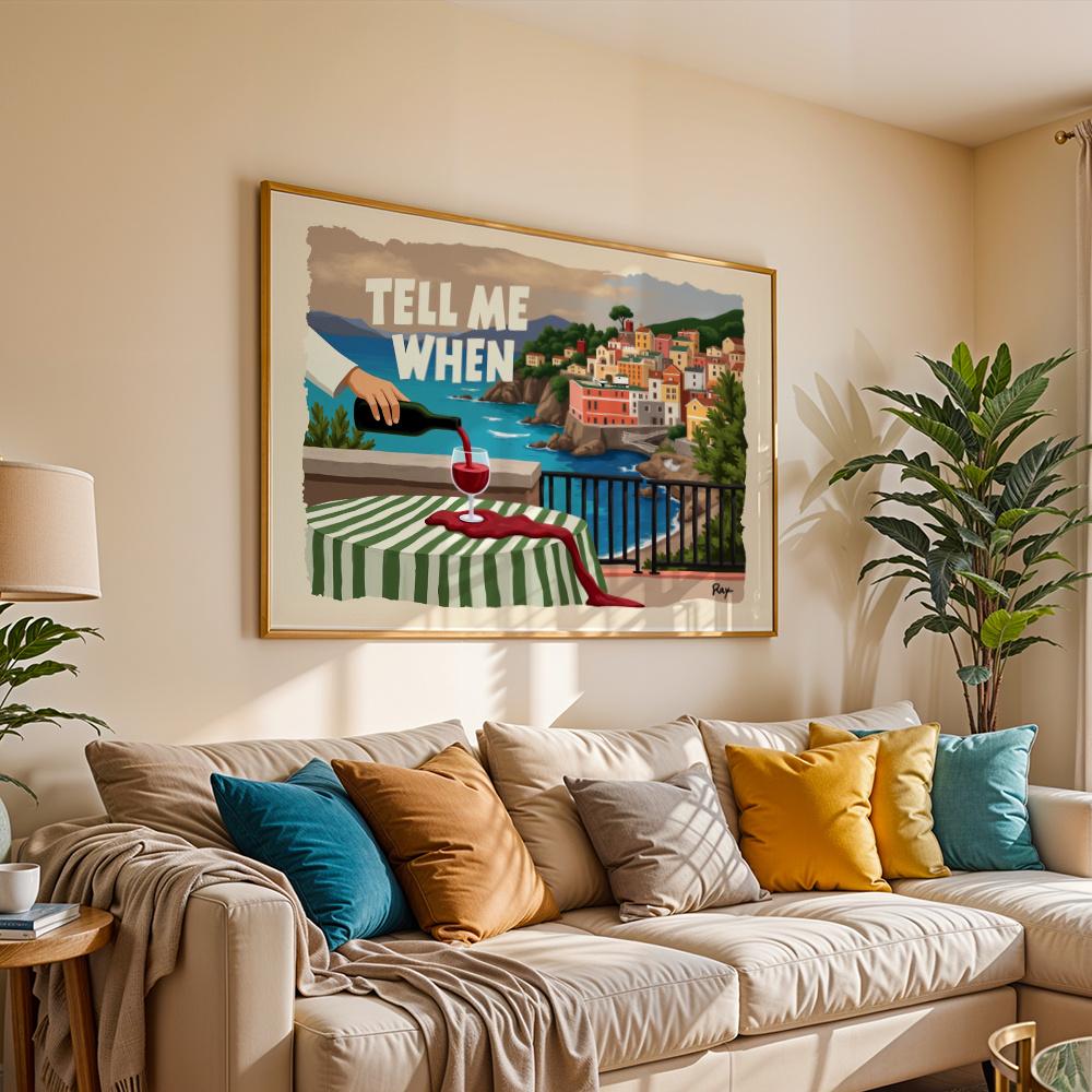 Decorative Paintings Living Room Coastal Region Canvas Paintings with Mediterranean Style Suitable Dining Room Home Decoration.