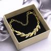 New Fashion High Quality Gold Leaf Bracelets for Women Temperament Full of Zircon Crystal Bangle Jewelry Accessories Gift