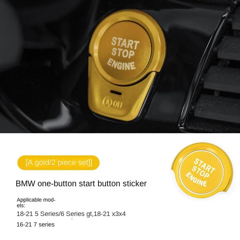 Car Start Stop Engine Button Cover for BMW Series 1 3 4 5 GT X1 X2 X3 X4 Aluminum Ignition Ring Trim Interior Decor Accessories