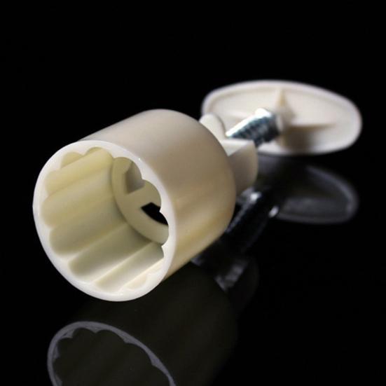 1Pc Plunger + 6Pcs Stamps 3D Rose Flower Mooncake Mold Hand Pressure DIY Tool