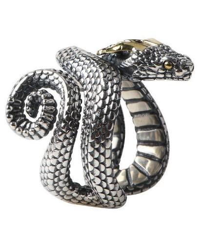 Vintage Gothic Domineering Black Color Snake Ring For Men Women Punk Handmade Stainless Steel Ring Jewelry Accessories Gift 2026