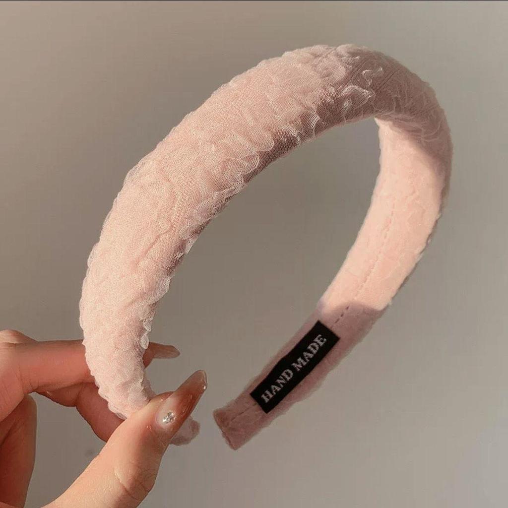 2023 Pink High Crown Headband & Hair Clips Set for Girls - Wide Edge Beauty Accessory