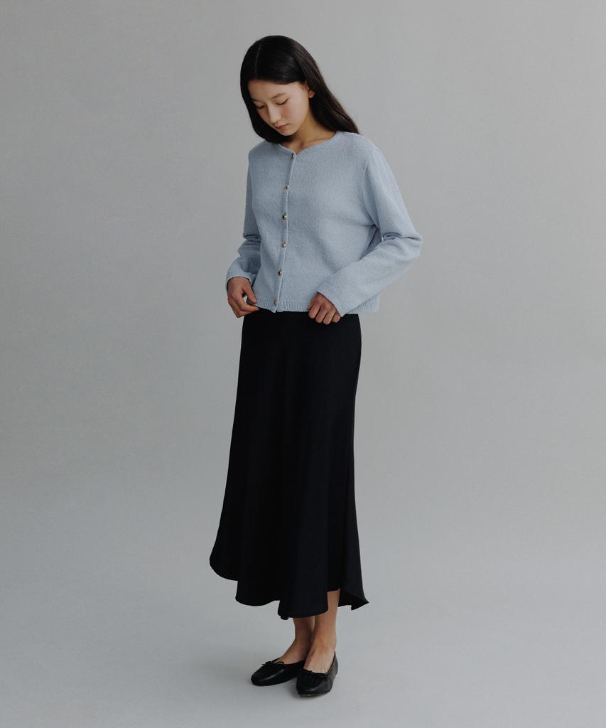 Manggomaenipeullijeu Shell Satin Skirt (2Colors)