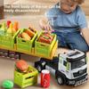 Alloy Transport Truck Toy Set For Kids With Lights And Sound For Playroom Fun