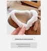Korean Style Double Bow Furry Winter Shoes for Girls, Ages 1-6, Plus Velvet Cotton.