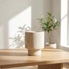 Travertin Vase Tischplatte Skulpturaler Stein für Couchtisch, Regal, Eingangsbereich