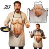 Unique Birthday Gifts for Men And Women Funny Hairy Belly Apron, Waterproof Canvas Cooking Adjustable Straps Prank White Elephant Party Bib