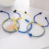 Handmade Adjustable Rope Bracelet Cord Ukrainian Flag Color Braided Wristband Photo Props