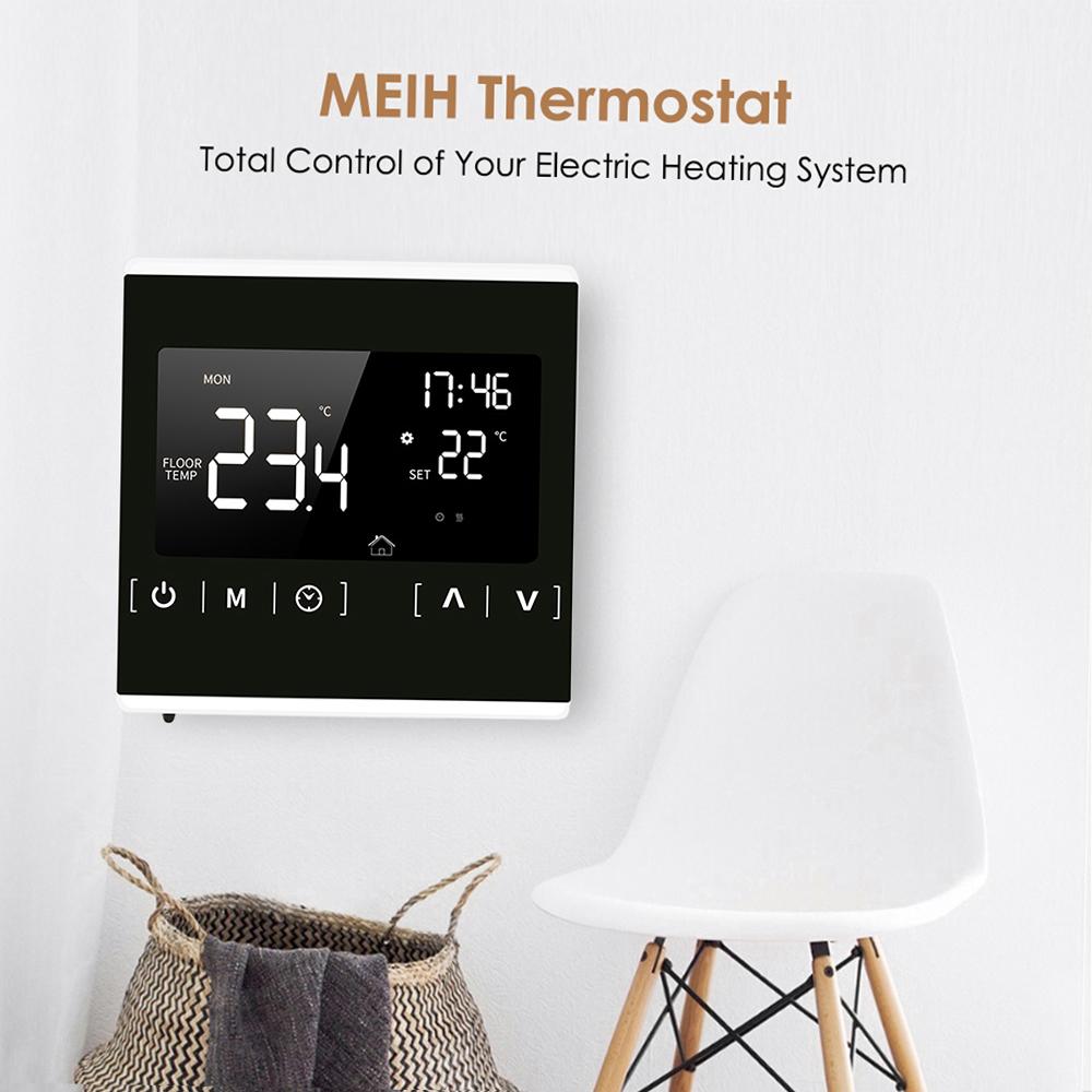 Smart LCD Touchscreen Thermostat for Home Programmable Electric Floor Heating System Thermoregulator AC 85-250V Temperature Controller