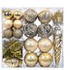 44pcs Transparent Electroplated Hanging Balls Plastic Christmas Tree Ornaments  Home Xmas Decor