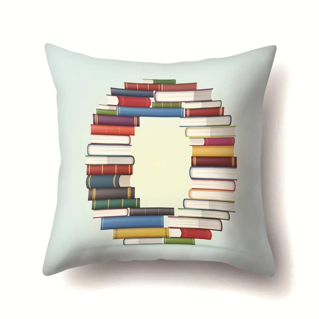 Bedroom Living Room Sofa Pillow Library Cushion Cover Creative English Alphabet Pillowcase