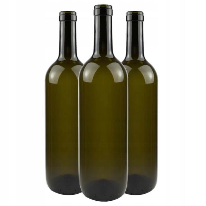 40X Butelki Na Wino 750Ml Szkło Bordeaux Butelka Szklana - 4 Kolory 0,75L