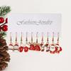 Xiaomi 25Pairs/5Pairs Christmas Series Earrings Cartoon Santa Claus Gingerbread Man Snowflake Alloy Earrings Set Women Christmas Gifts