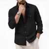 2026 Spring and Autumn Casual Solid Color Simple Shirt Men's Fashion Long Sleeve Jacket
