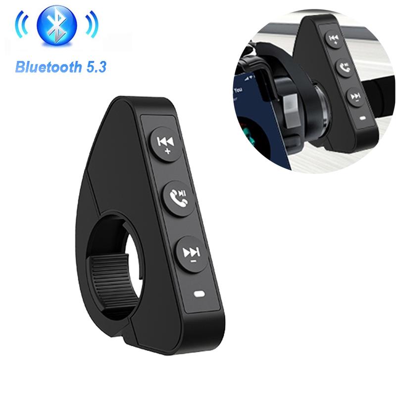 Bluetooth Motorcycle Media Remote Controller Car Motorcycle Bike Steering Wheel Music Player Wireless Media Button Waterproof